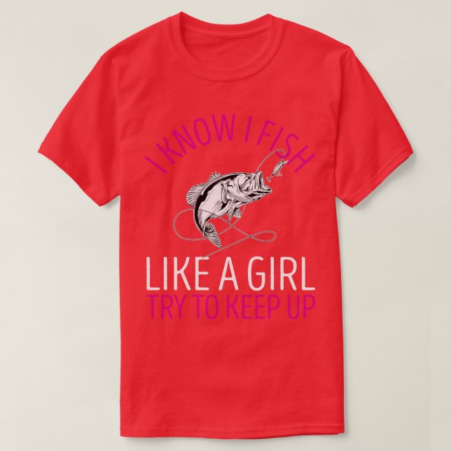 Camiseta Eu Sei Que Eu Peço Como Uma Garota Tenta Continuar (Frente do Design)