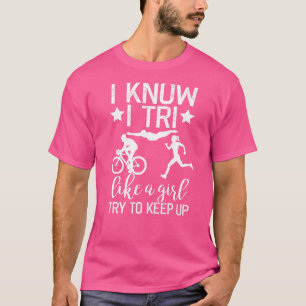 Camiseta Eu Sei Que Eu Sou Três Como Uma Garota Tentando Co