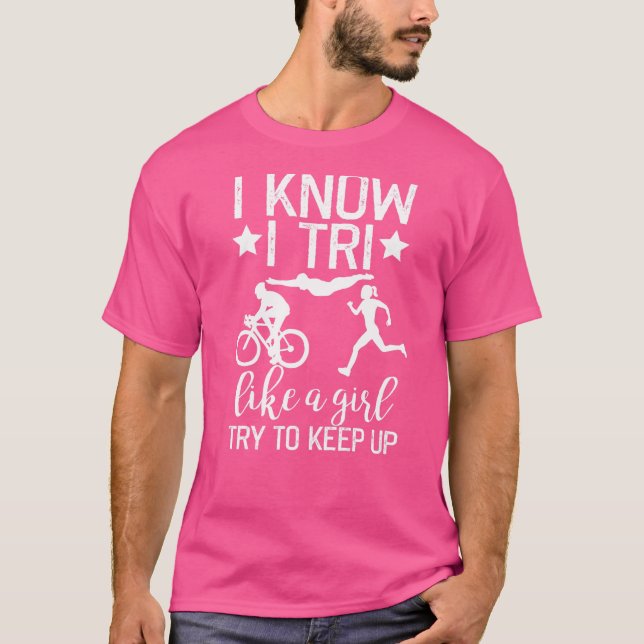 Camiseta Eu Sei Que Eu Sou Três Como Uma Garota Tentando Co (Frente)