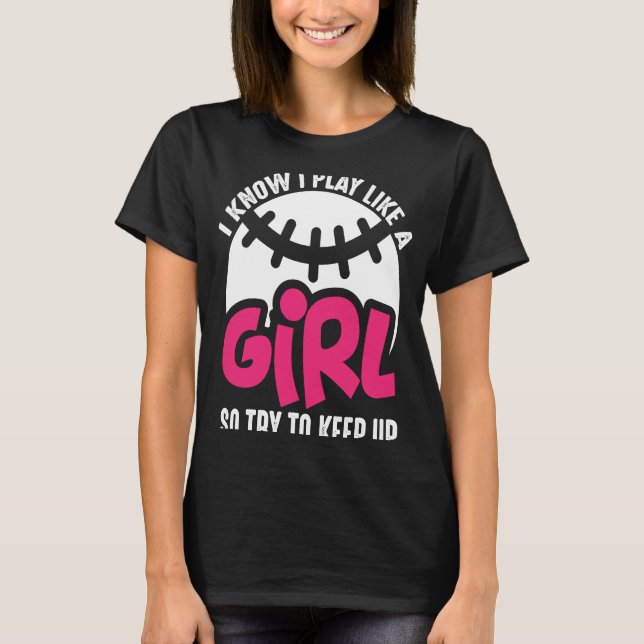 Camiseta Eu Sei Que Eu Toco Como Uma Garota Para Tentar Con (Frente)