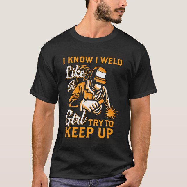 Camiseta Eu sei que me soltei como uma garota tentando mant (Frente)