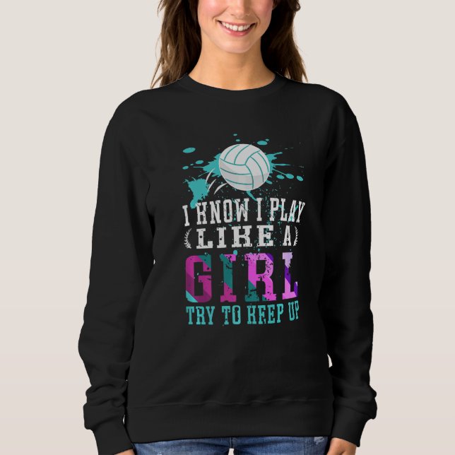 Camiseta Eu Sei Que Toco Como Uma Garota De Voleibol Para G (Frente)