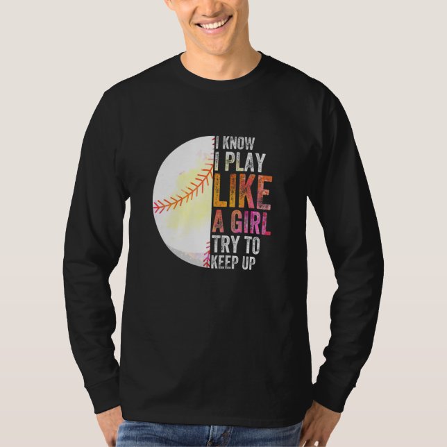 Camiseta Eu Sei Que Toco Como Uma Garota Tentando Manter O  (Frente)