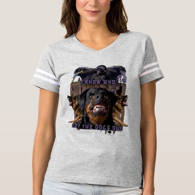 Camiseta Eu sei quem deixou os cães saírem! (Frente)