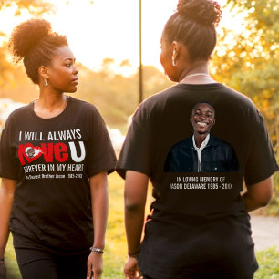 Camiseta Eu sempre amarei você para sempre no meu coração f