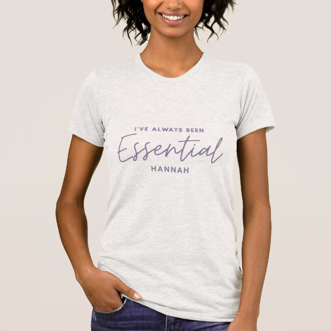 Camiseta Eu sempre fui uma tipografia moderna essencial (Frente)