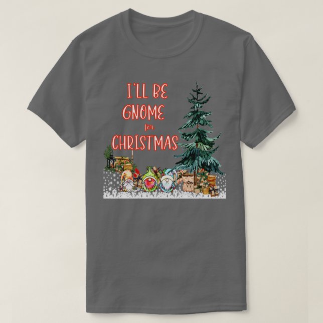 Camiseta Eu serei Gnomo para o Natal (Frente do Design)