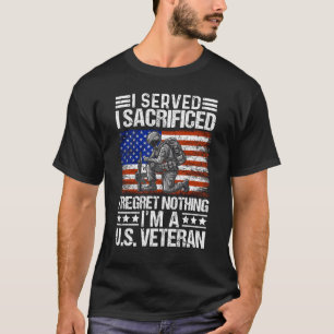 Camiseta Eu Servi Eu Sacrifiquei Não Me Arrependo Veterano