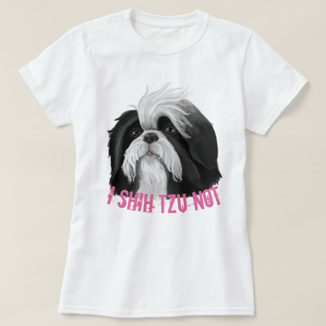 Camiseta Eu Shih Tzu Não (Frente do Design)