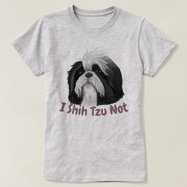 Camiseta Eu Shih Tzu Não (Frente do Design)