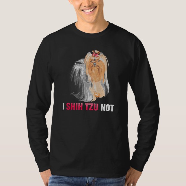 Camiseta Eu Shih Tzu Não Animal (Frente)