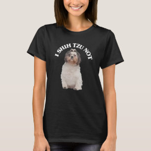 Camiseta eu shih tzu não shih tzu dono de cachorro