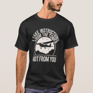 Camiseta Eu Sigo Instruções Da Torre Piloto Engraçado Avião