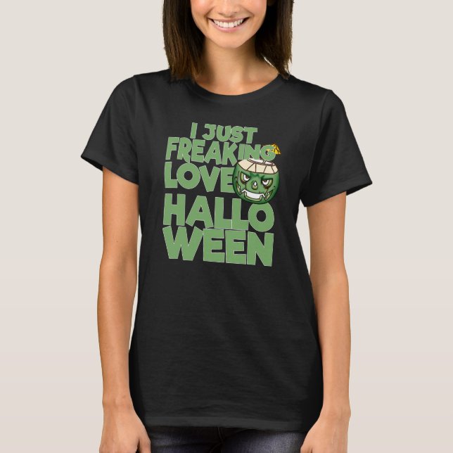 Camiseta Eu simplesmente adoro o Halloween   Coco Jack O La (Frente)