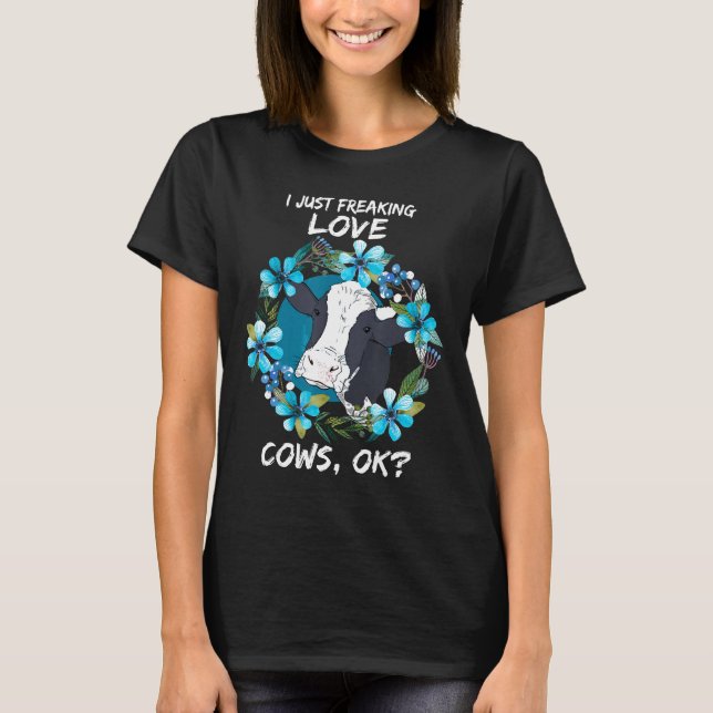 Camiseta Eu simplesmente adoro vacas ok (Frente)