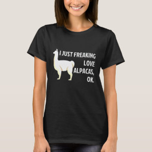 Camiseta Eu simplesmente amo alpacas ok Lhama