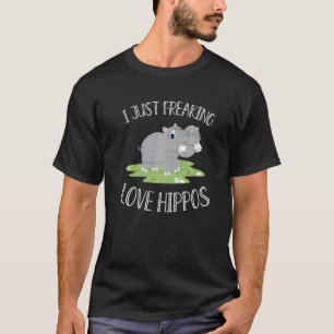 Camiseta Eu simplesmente amo hipopótamos cavalos de água hi
