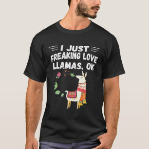 Camiseta Eu simplesmente amo muito lhamas ok Novidade best