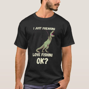 Camiseta Eu simplesmente amo o pescador de Dino T-Rex 