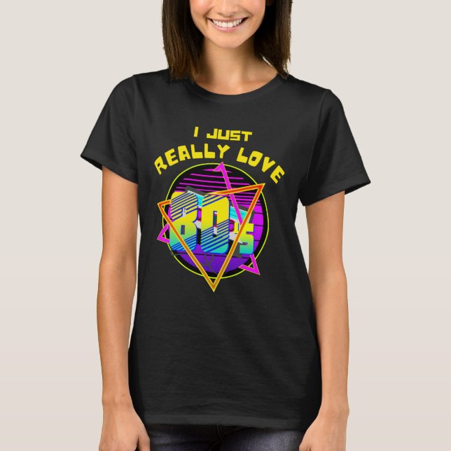 CAMISETA EU SIMPLESMENTE AMO OS ANOS 80 (Frente)