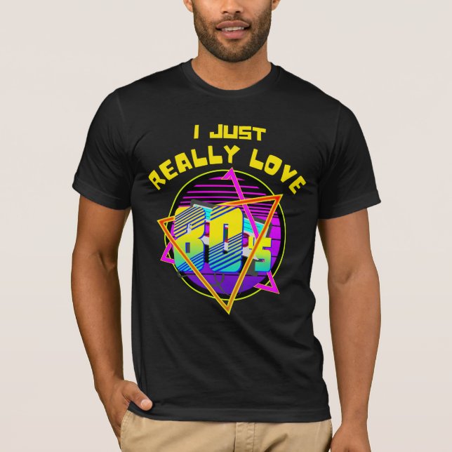 CAMISETA EU SIMPLESMENTE AMO OS ANOS 80 (Frente)
