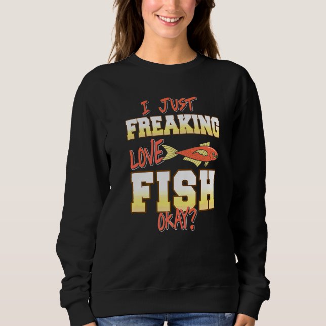 Camiseta Eu simplesmente amo peixe, okay   Presente (Frente)