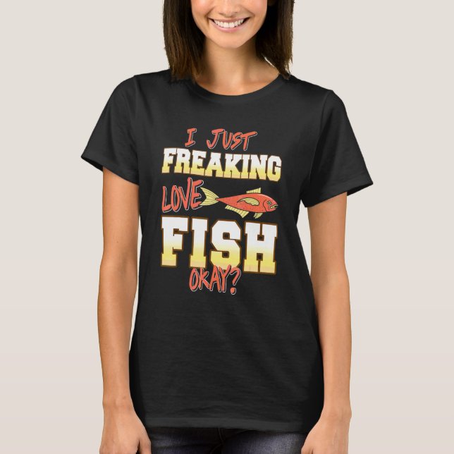 Camiseta Eu simplesmente amo peixe, tá     Presente   (Frente)