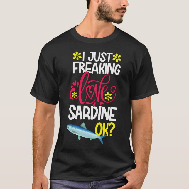 Camiseta Eu simplesmente amo sardinha Ok (Frente)
