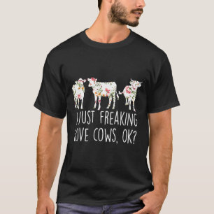 Camiseta Eu simplesmente amo vacas ok vaca