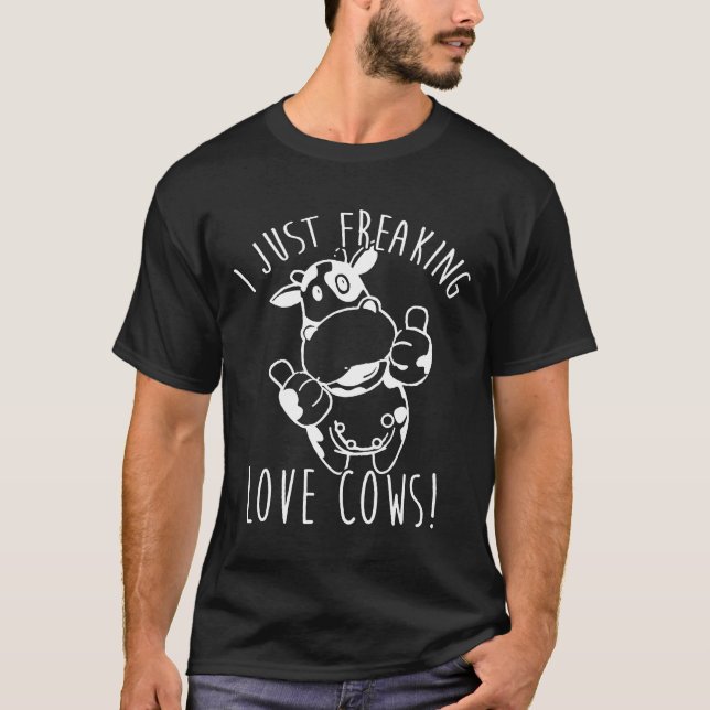 Camiseta Eu simplesmente amo vacas ok Vaca (Frente)