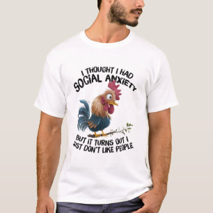 Camiseta Eu simplesmente não gosto de Pessoas