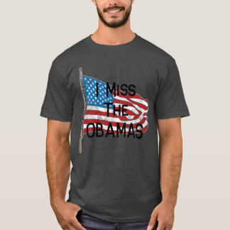 Camiseta Eu Sinto Falta Da Bandeira Dos Obamas Manga Longa