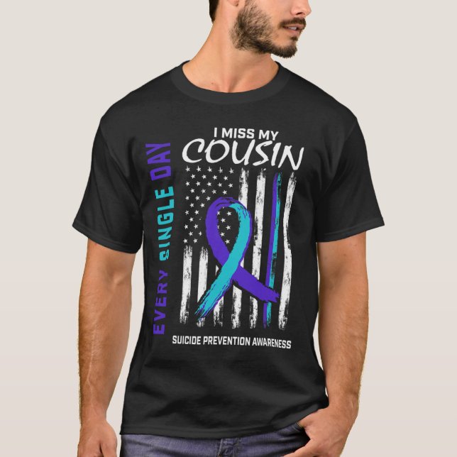Camiseta Eu Sinto Falta Do Meu Primo Amer De Prevenção De C (Frente)