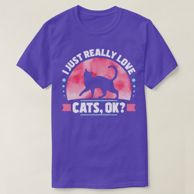 Camiseta Eu Só Adoro Gatos (Frente do Design)