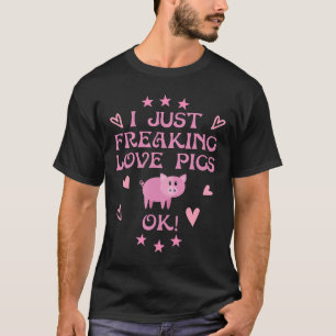 Camiseta Eu Só Adoro Porcos Ok Farmer Engraçado Roupa