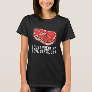 Camiseta Eu Só Amo Carne De Bife Bruto De Bife Comida De Ca