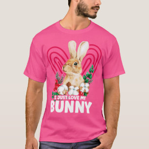 Camiseta Eu Só Amo Meu Coelho Bonito Coelho Engraçado Coelh