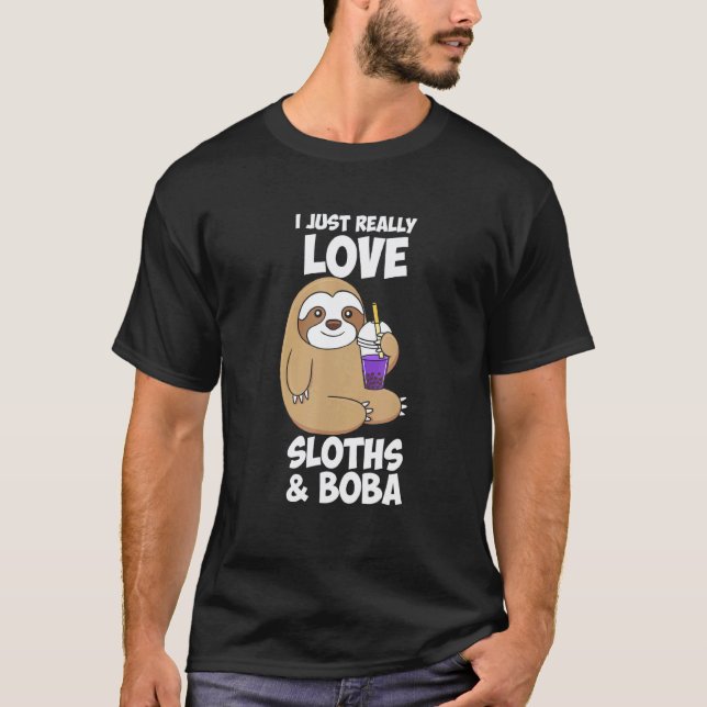 Camiseta Eu Só Amo Muito Boba de Preguiças (Frente)