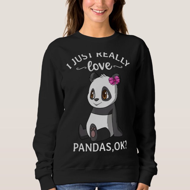 Camiseta Eu Só Amo Muito Pandas Ok Garota Panda Fofa (Frente)