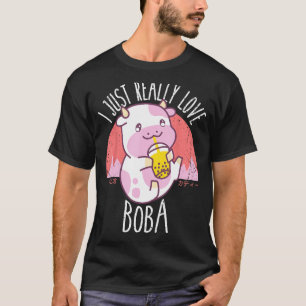 Camiseta Eu Só Amo Muito Presentes de Vaca Japonesa Boba