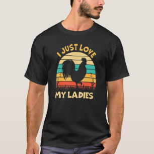 Camiseta Eu Só Amo O Fazendeiro Da Granja De Frangos Da Min