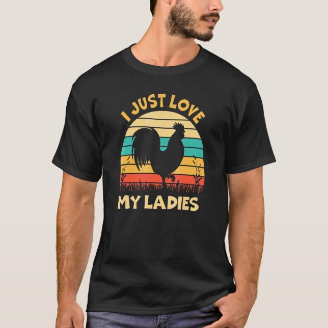 Camiseta Eu Só Amo O Fazendeiro Da Granja De Frangos Da Min (Frente)