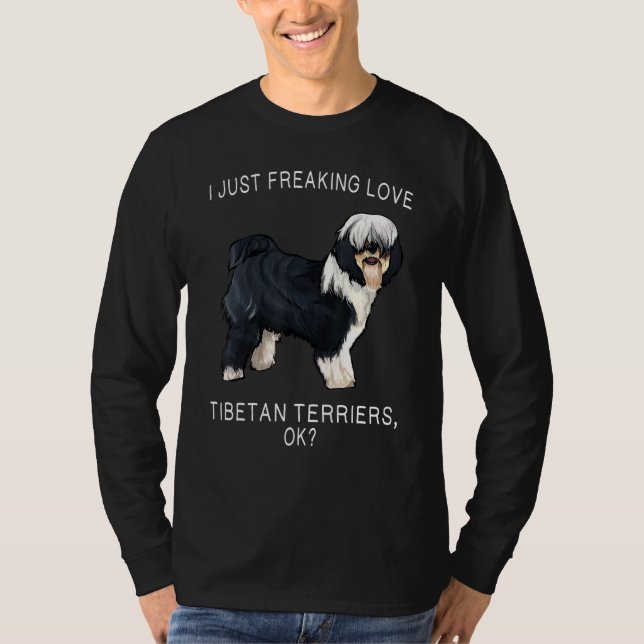 Camiseta Eu Só Amo Tibetano, Terrier Ok Cão (Frente)