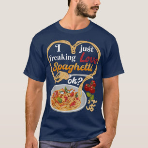 Camiseta Eu só assustei espaguete de amor OK Comida italian