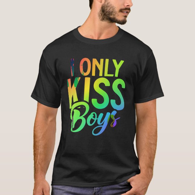 Camiseta Eu só beijo meninos Gay (Frente)