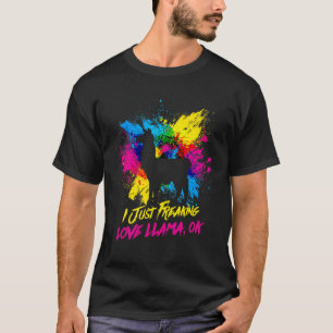 Camiseta Eu Só Estraguei O Amor Lhamas Paint Splatter Llama