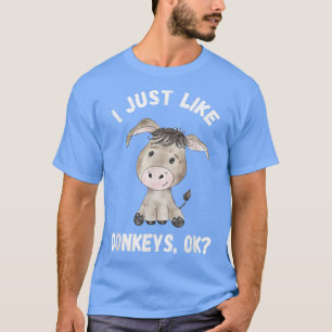Camiseta Eu Só Gosto De Donkeys Engraçada Fazenda De Donkey