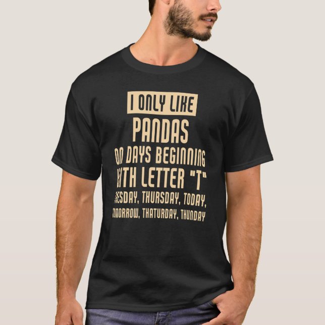 Camiseta Eu Só Gosto De Pandas (Frente)