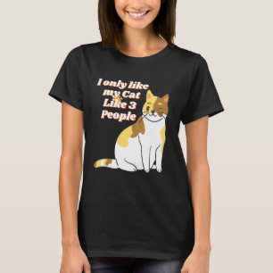 Camiseta Eu Só Gosto Do Meu Gato Como 3 Pessoas