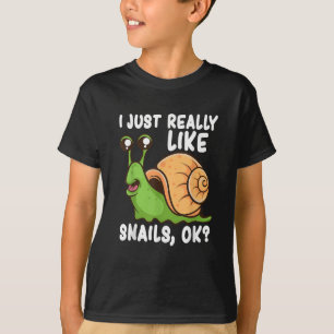 Camiseta Eu Só Gosto Muito de Caracóis, Ok Amante de Caracó